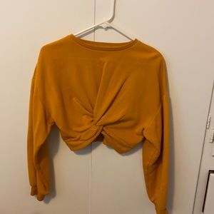 Mustard Yellow cropped sweatshirt